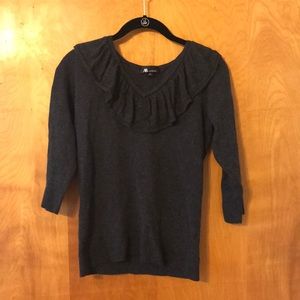 AB Studio 3/4 Sleeve Sweater Dark Gray Size M